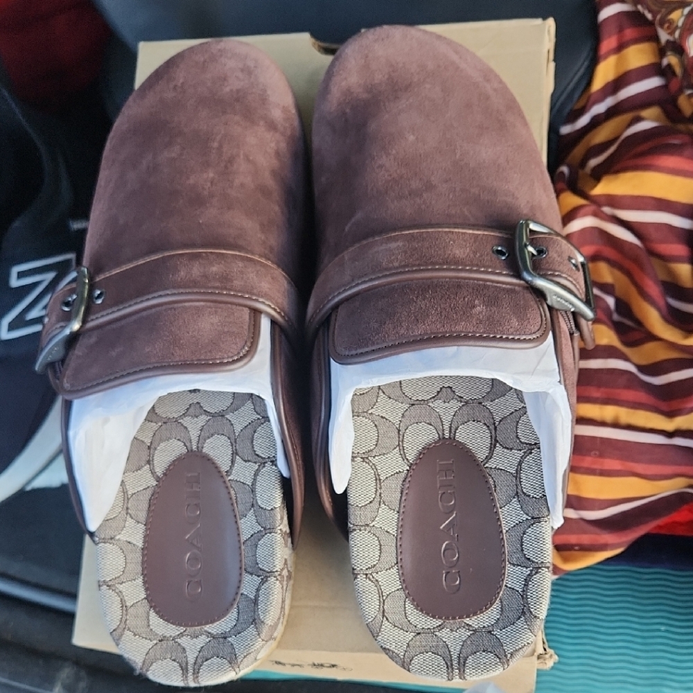 SIZE 13-Coach Chocolate Brown Suede